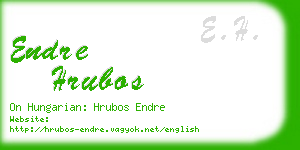 endre hrubos business card